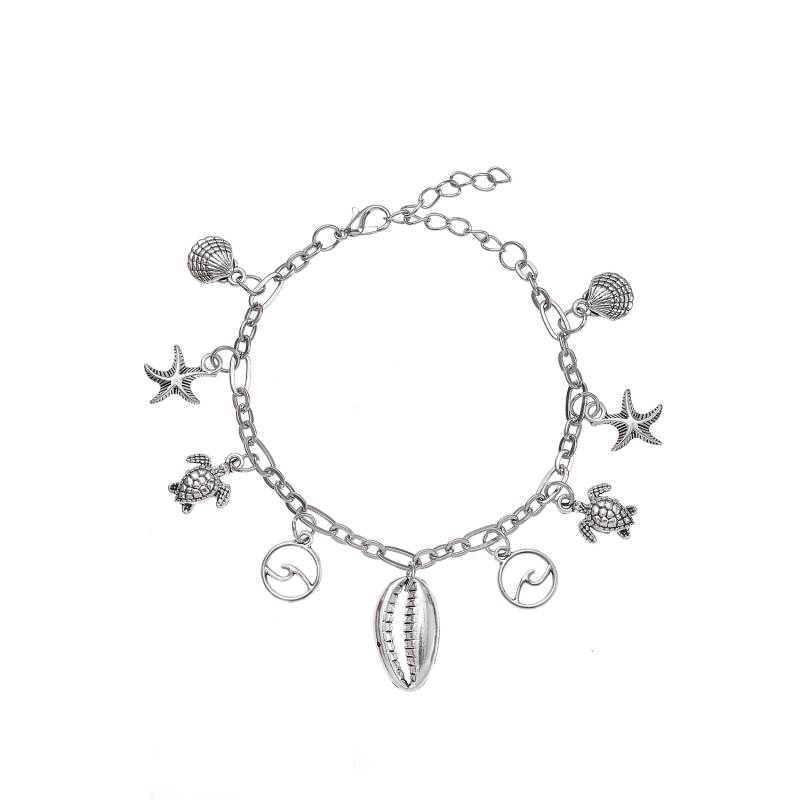 LASCANA Fußkette mit Anhänger Damen silberfarben Gr. LASCANA Fußkette mit Anhänger Damen silberfarben Gr. von Lascana