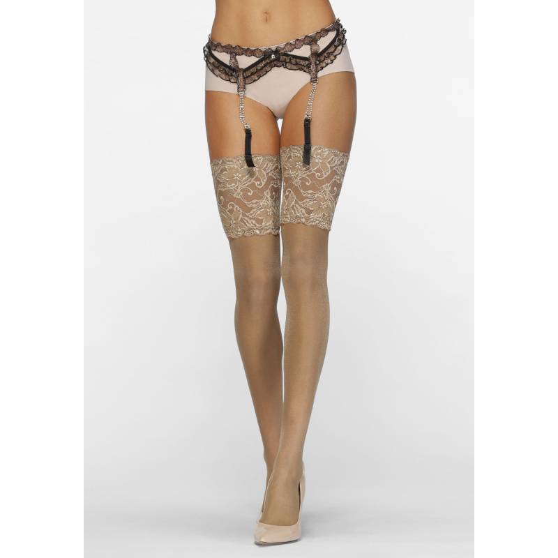 LASCANA Halterlose Feinstrümpfe Damen skin Gr.44-46 von Lascana