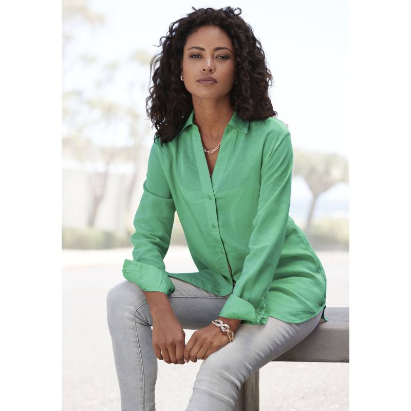 LASCANA Hemdbluse Damen apfelgrün Gr.48 von Lascana