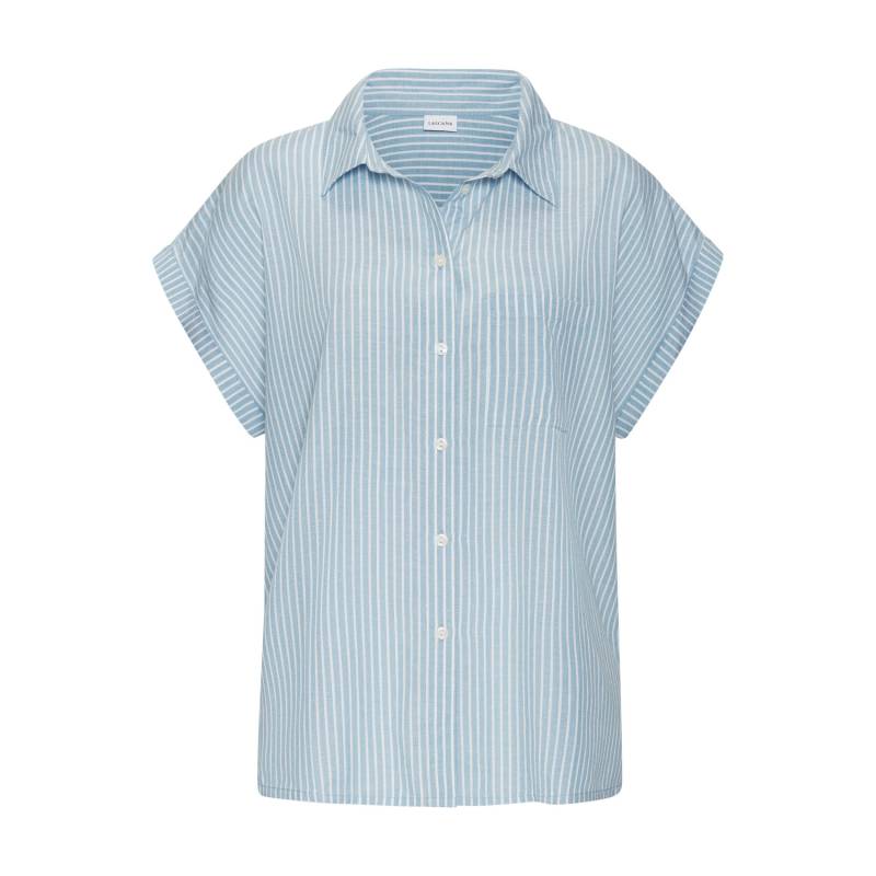 LASCANA Hemdbluse Damen hellblau-weiß gestreift Gr.40/42 von Lascana