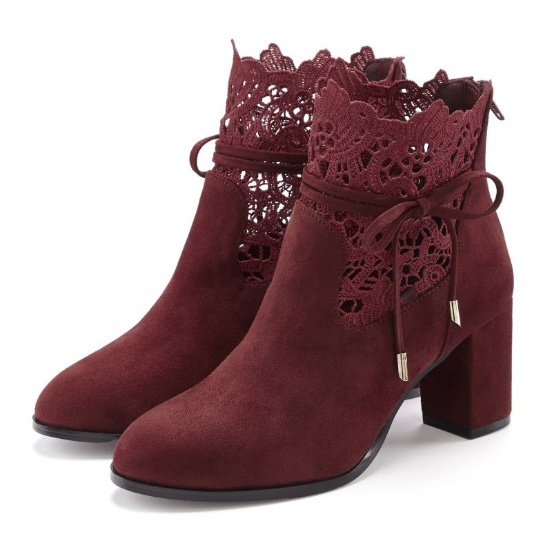 LASCANA High-Heel-Stiefelette Damen bordeaux Gr.43 von Lascana