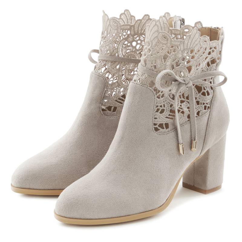 LASCANA High-Heel-Stiefelette Damen grau Gr.42 von Lascana