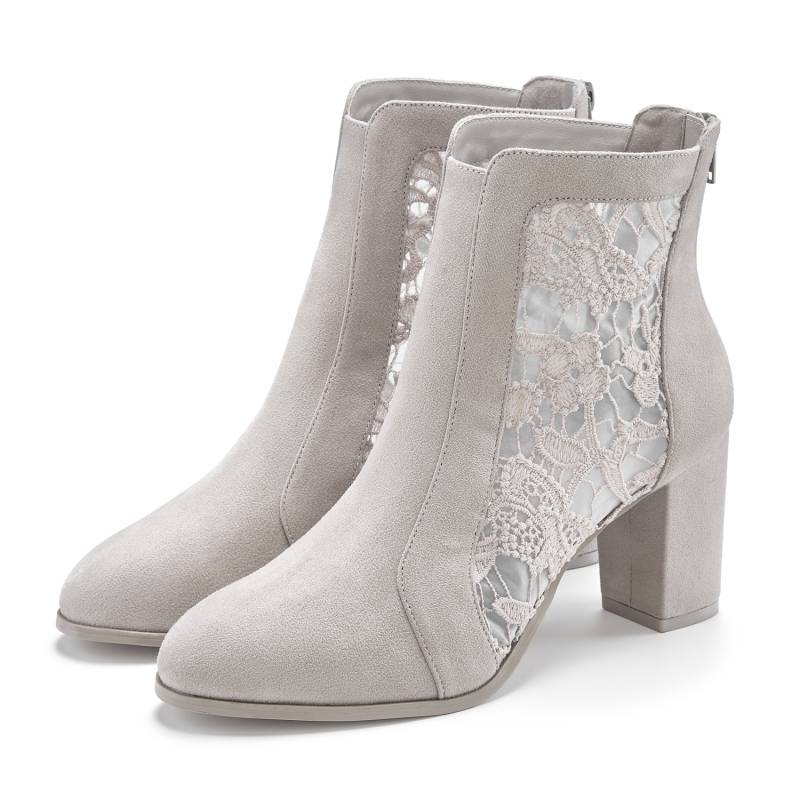 LASCANA High-Heel-Stiefelette Damen grau Gr.43 von Lascana