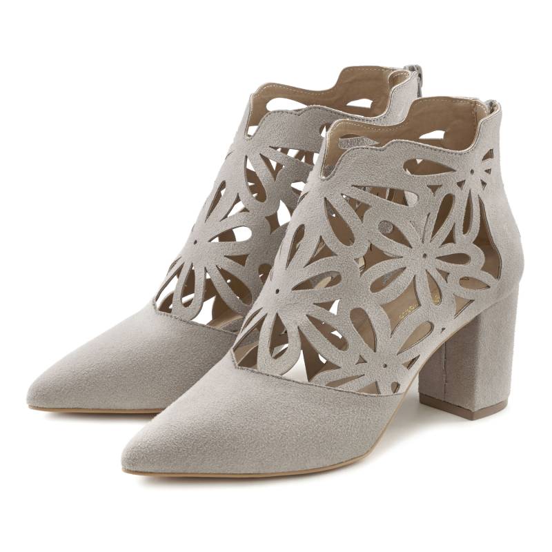 LASCANA High-Heel-Stiefelette Damen hellgrau Gr.39 von Lascana