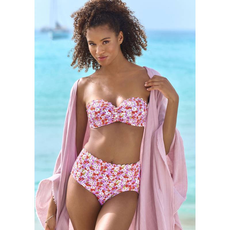 LASCANA Highwaist-Bikini-Hose Damen rot-flieder Gr.34 von Lascana