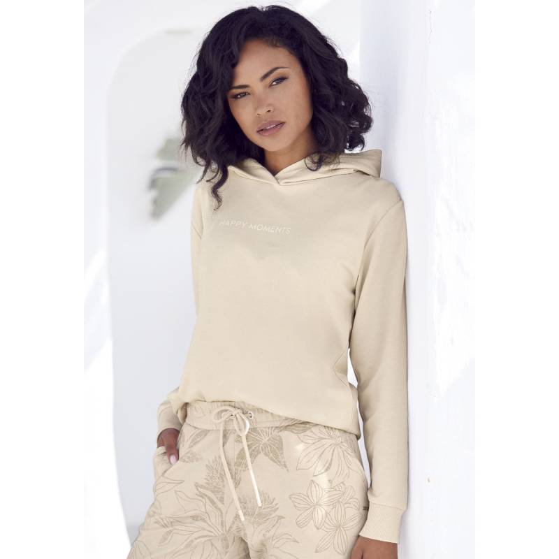 LASCANA Hoodie Damen beige Gr.32/34 von Lascana