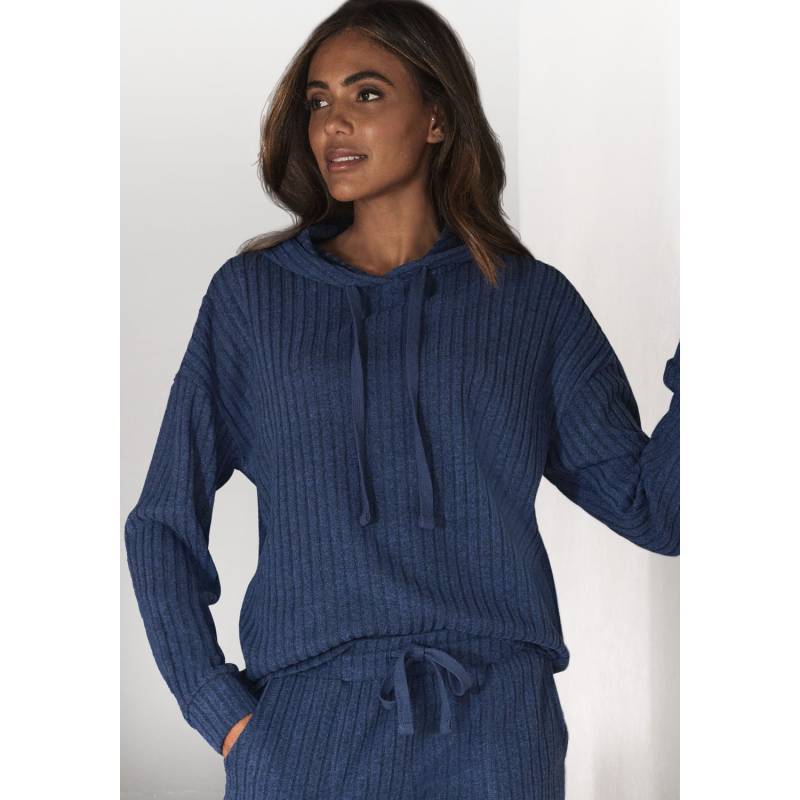 LASCANA Hoodie Damen blau-meliert Gr.36/38 von Lascana