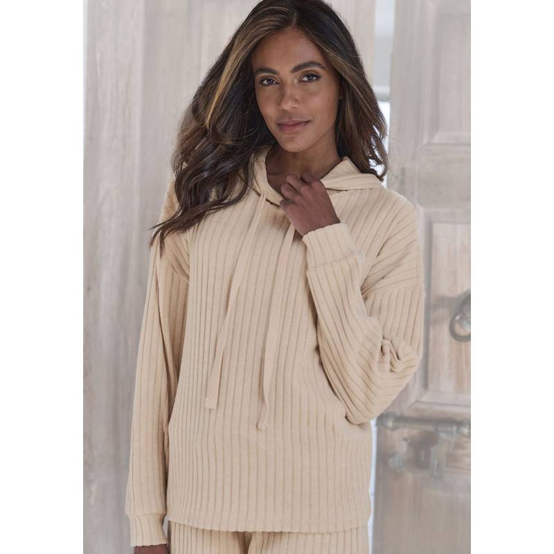 LASCANA Hoodie Damen sand-meliert Gr.36/38 von Lascana