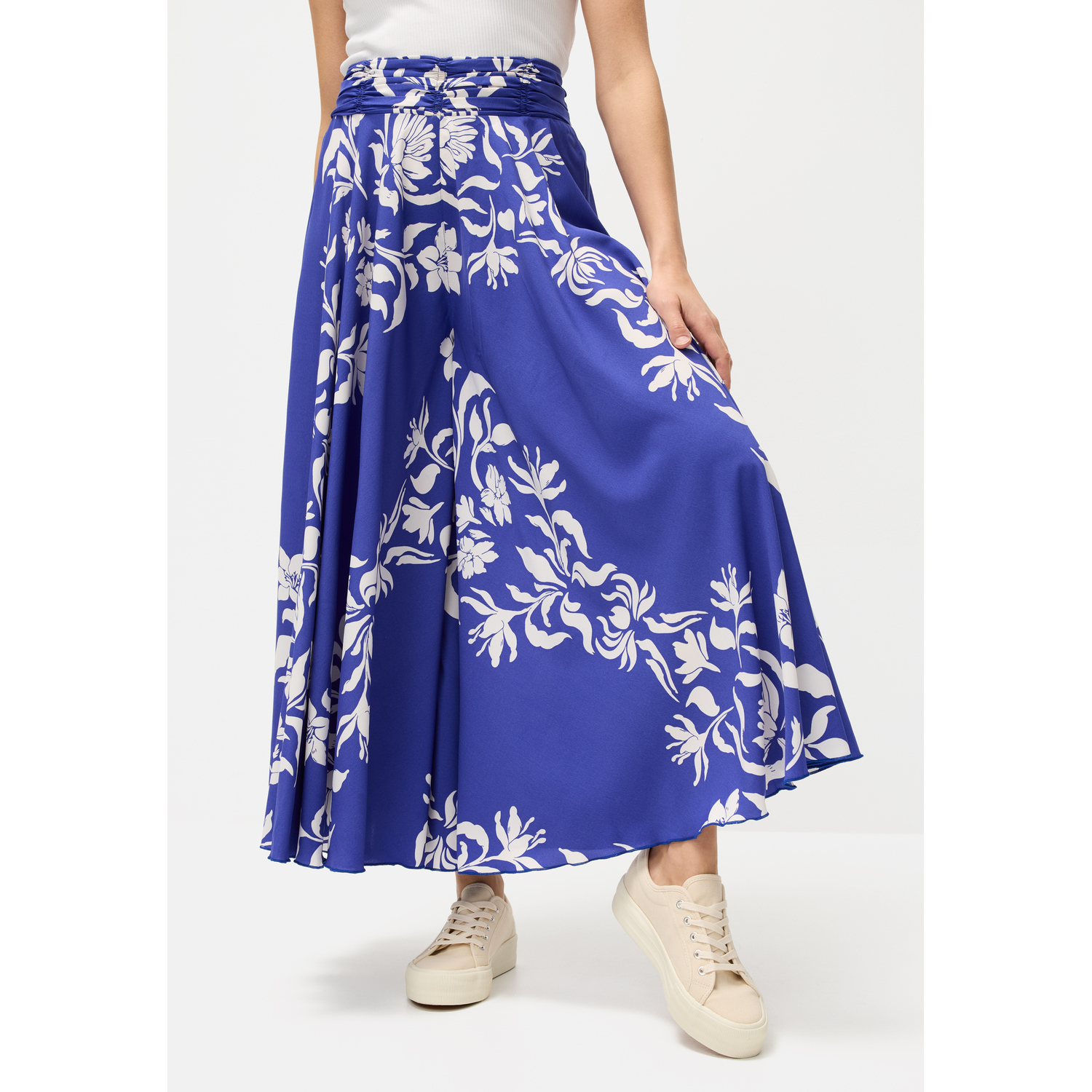 LASCANA Hosenrock Damen creme-royal bedruckt Gr.44 von Lascana