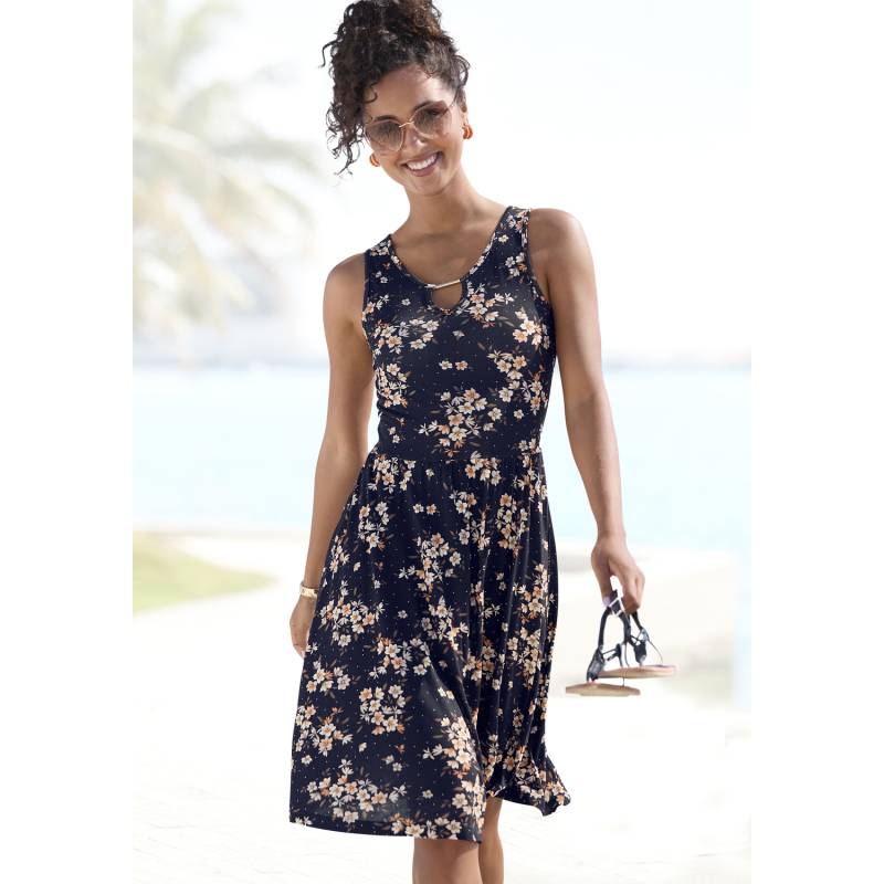 LASCANA Jerseykleid Damen marine-koralle bedruckt Gr.38 LASCANA Jerseykleid Damen marine-koralle bedruckt Gr.38 von Lascana