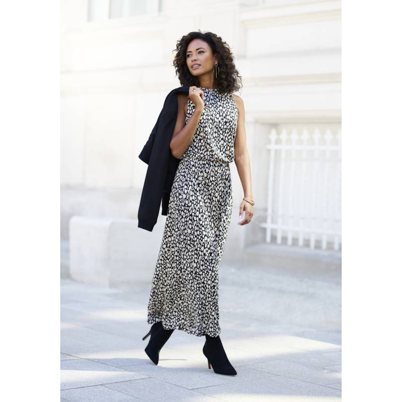 LASCANA Jerseykleid Damen schwarz-beige-bedruckt Gr.42 LASCANA Jerseykleid Damen schwarz-beige-bedruckt Gr.42 von Lascana