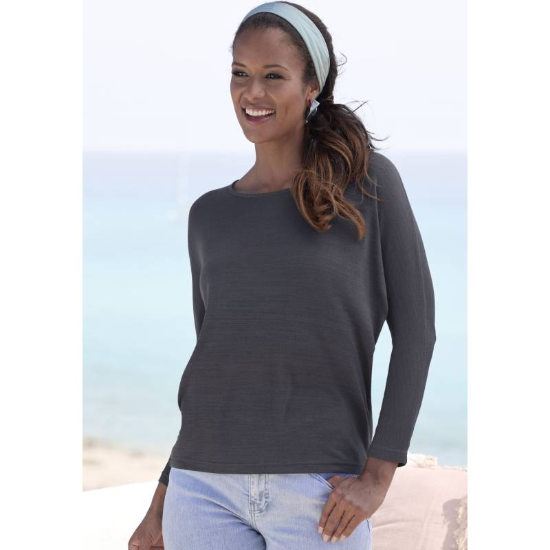 LASCANA Langarmshirt Damen navy Gr.36/38 von Lascana