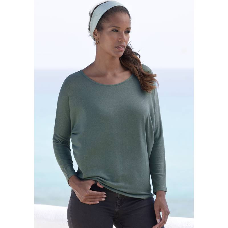 LASCANA Langarmshirt Damen petrol Gr.36/38 von Lascana