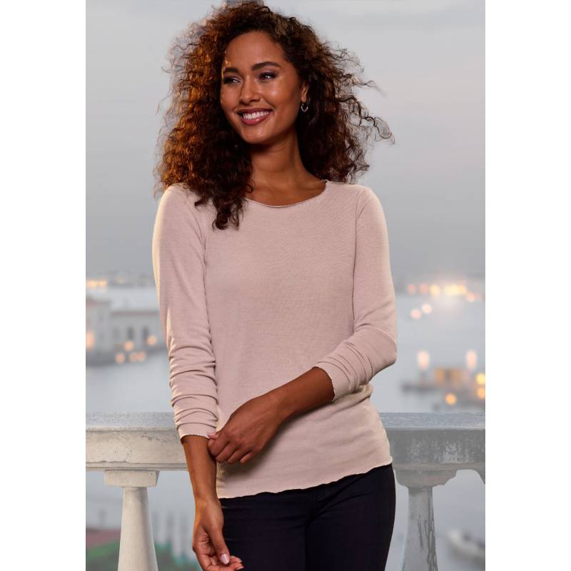 LASCANA Langarmshirt Damen rosa Gr.32/34 von Lascana