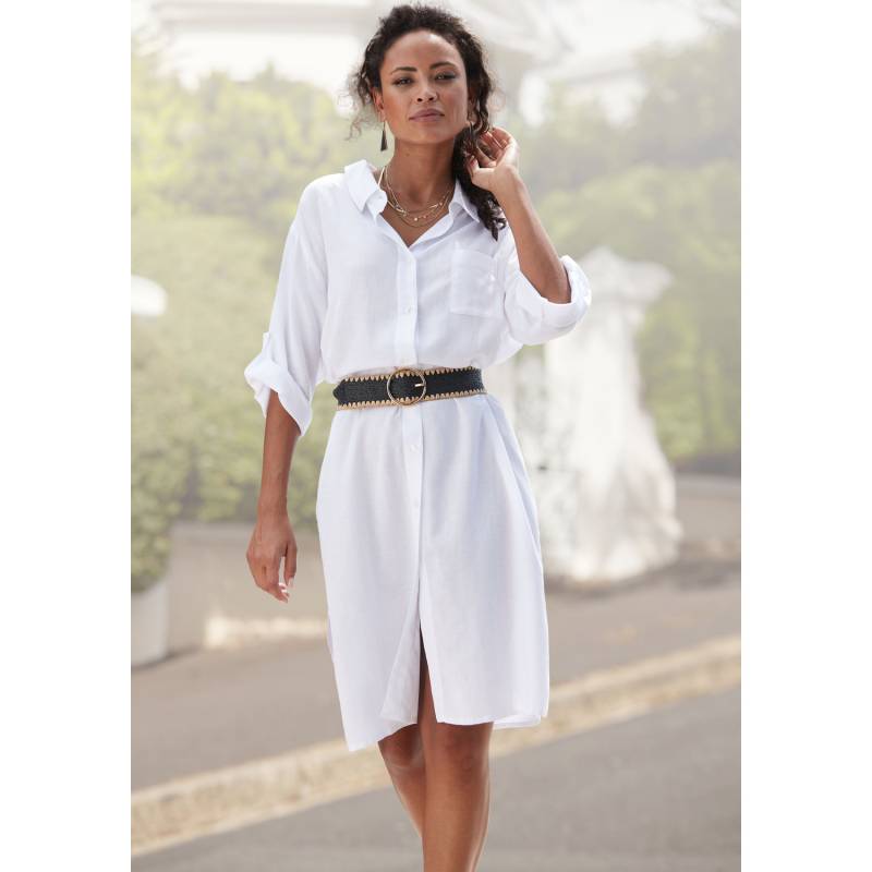 LASCANA Longbluse Damen weiß Gr.40 LASCANA Longbluse Damen weiß Gr.40 von Lascana