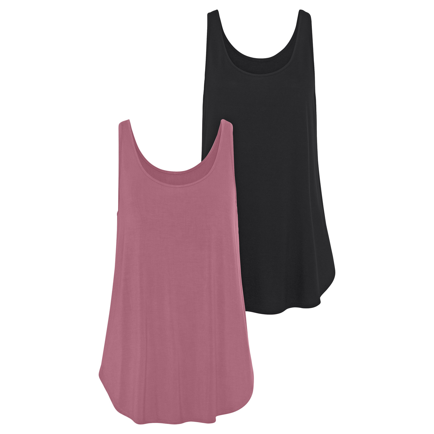 LASCANA Longtop Damen beere, schwarz Gr.36/38 von Lascana