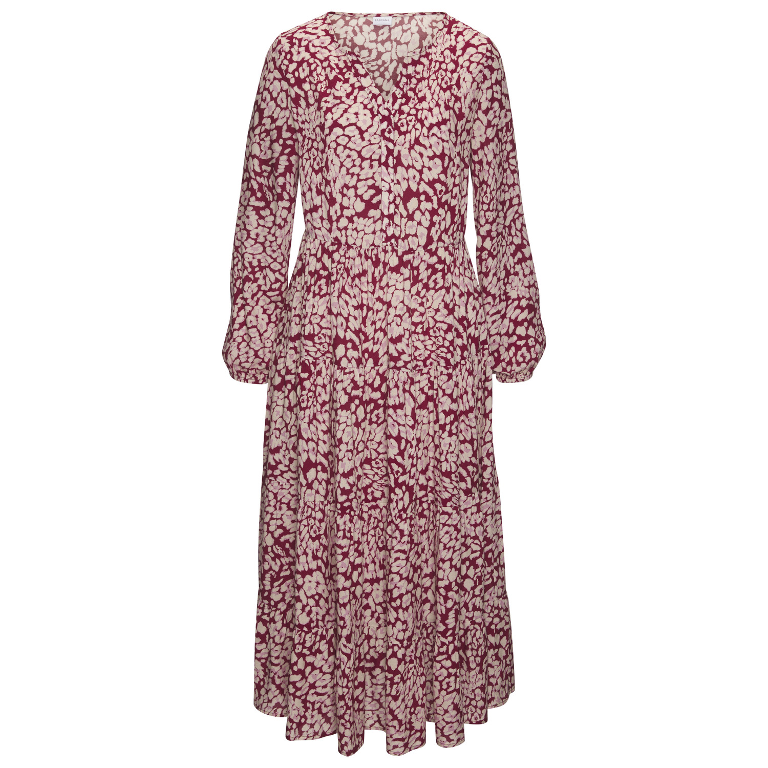 LASCANA Maxikleid Damen bordeaux leo Gr.34 von Lascana