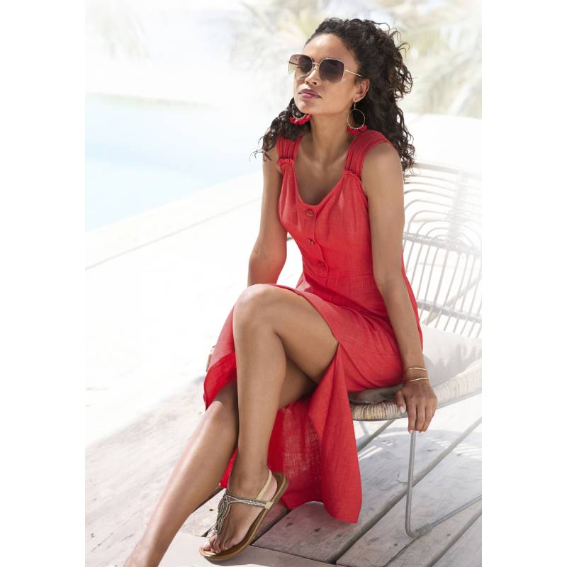 LASCANA Maxikleid Damen rot Gr.46 von Lascana