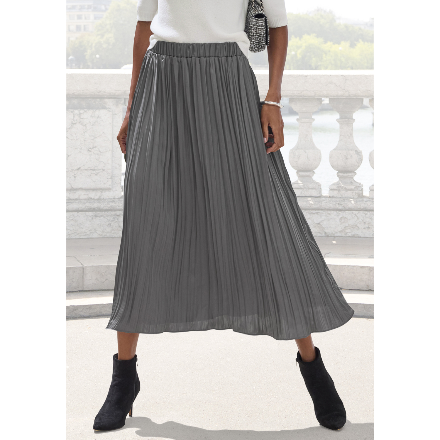 LASCANA Maxirock Damen anthrazit Gr.46 von Lascana