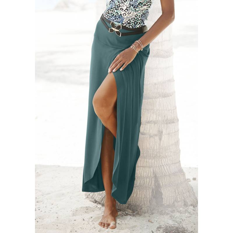 LASCANA Maxirock Damen petrol Gr.40 von Lascana