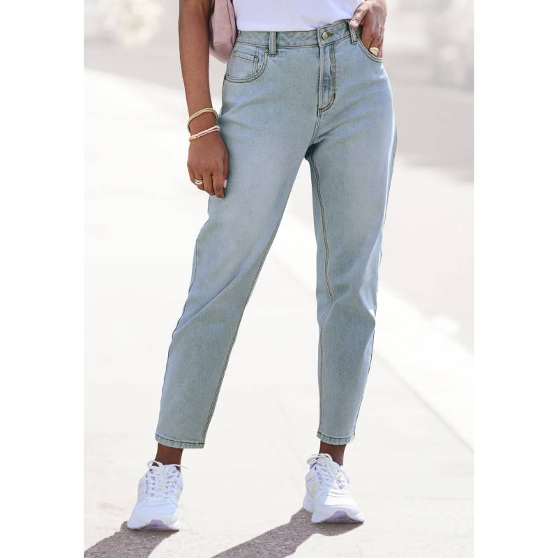 LASCANA Mom-Jeans Damen light blue washed Gr.40 von Lascana