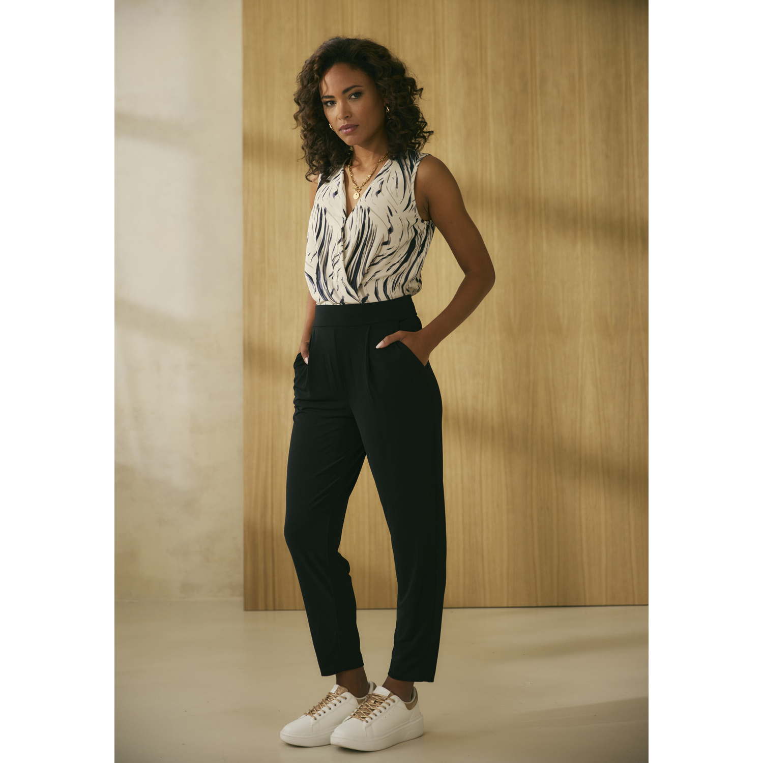 LASCANA Overall Damen beige-schwarz Gr.34 von Lascana