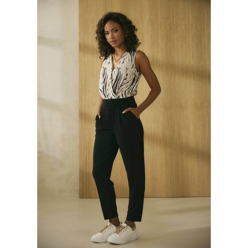 LASCANA Overall Damen beige-schwarz Gr.38 von Lascana