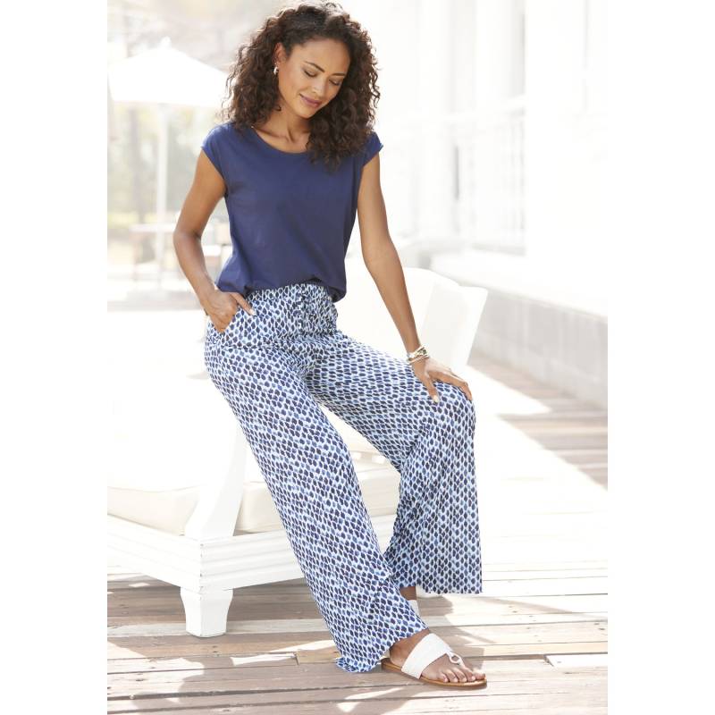 LASCANA Overall Damen blau bedruckt Gr.40 von Lascana