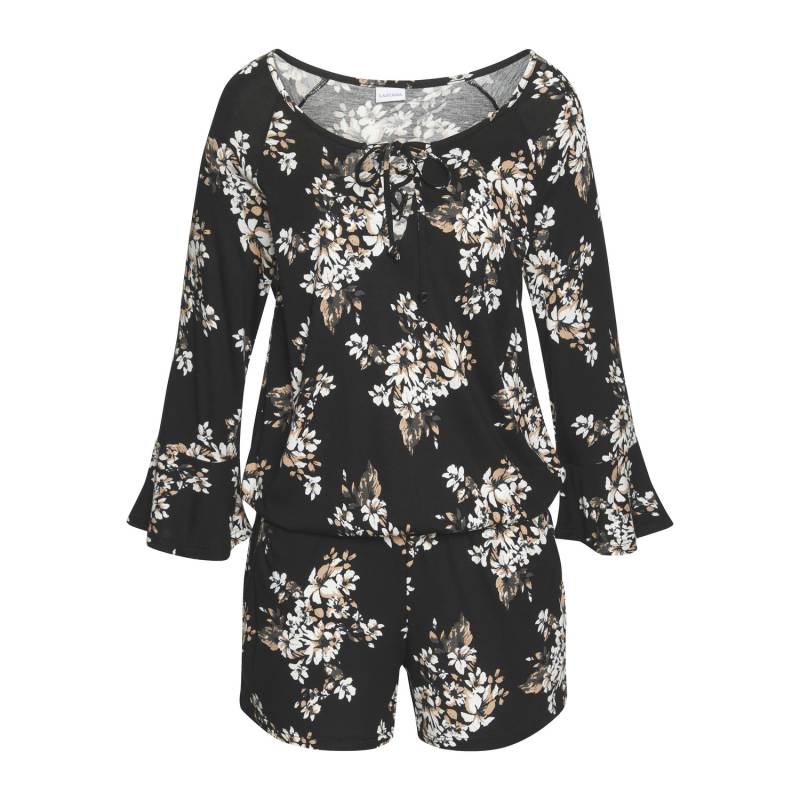 LASCANA Overall Damen schwarz-creme-bedruckt Gr.44 von Lascana