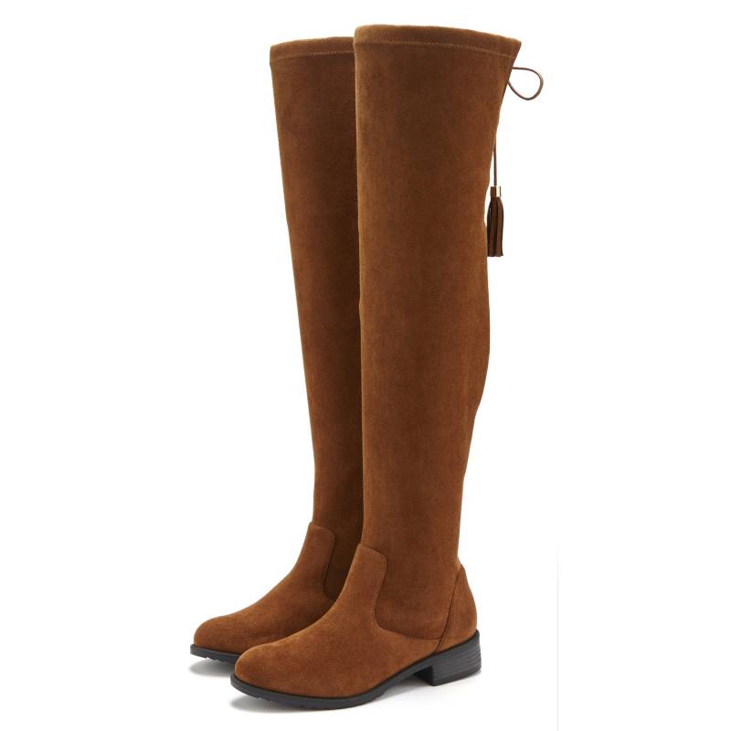 LASCANA Overkneestiefel Damen camel Gr.42 von Lascana
