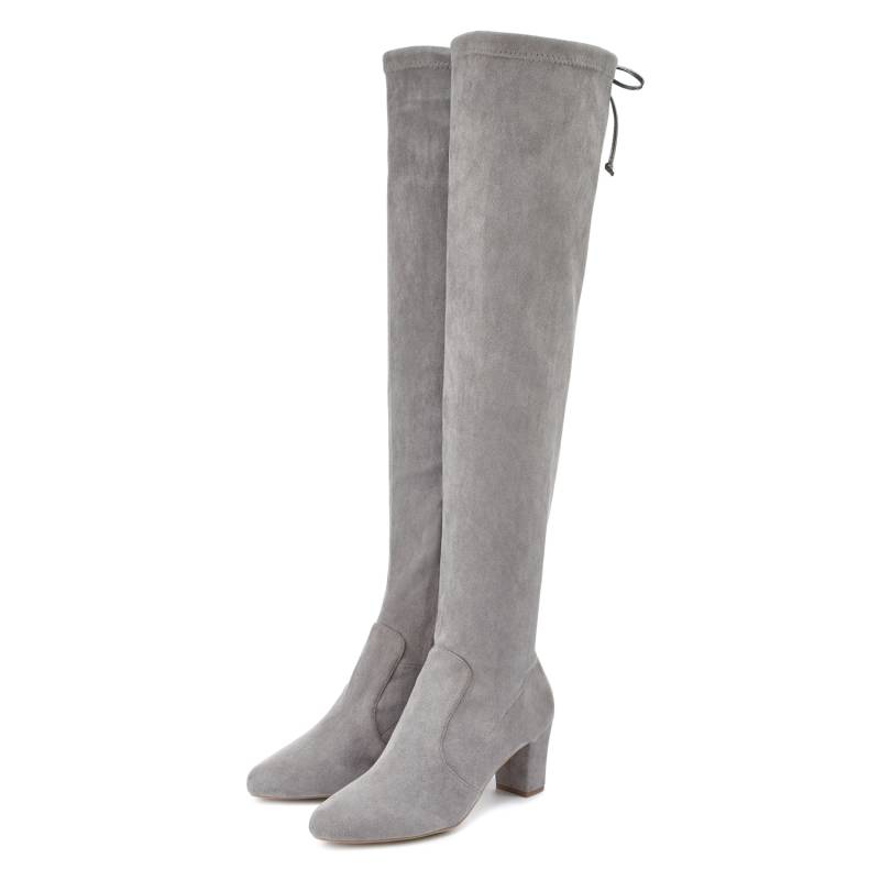 LASCANA Overkneestiefel Damen hellgrau Gr.39 von Lascana