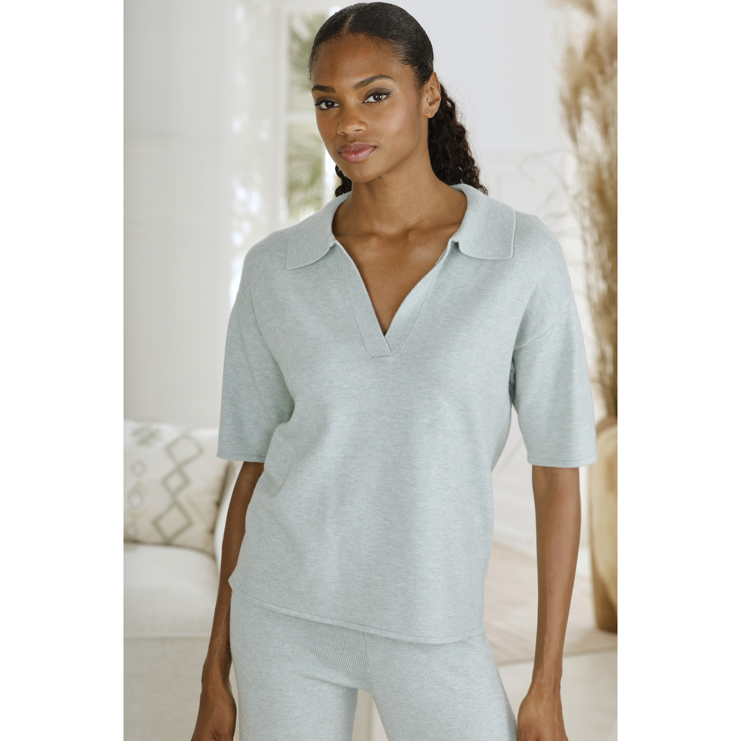 LASCANA Poloshirt Damen mint Gr.40/42 von Lascana