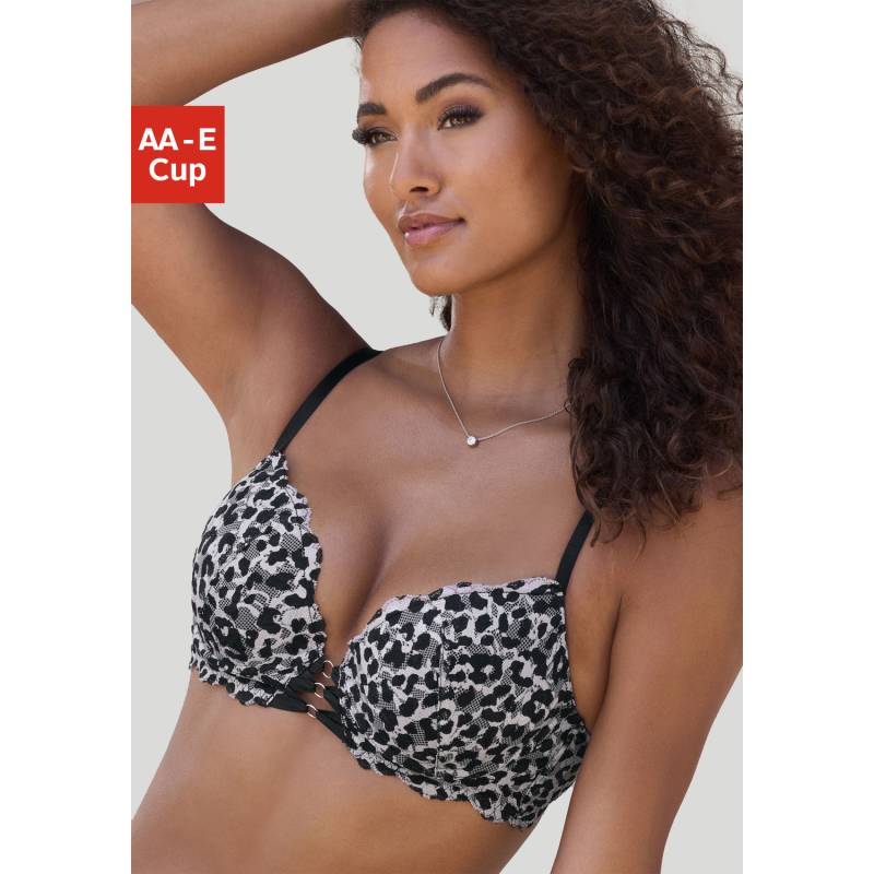 LASCANA Push-up-BH Damen leo-silberfarben Gr.70C von Lascana