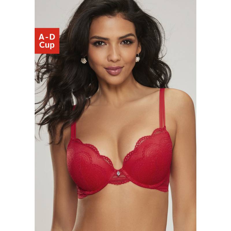 LASCANA Push-up-BH Damen rot Gr.70C von Lascana