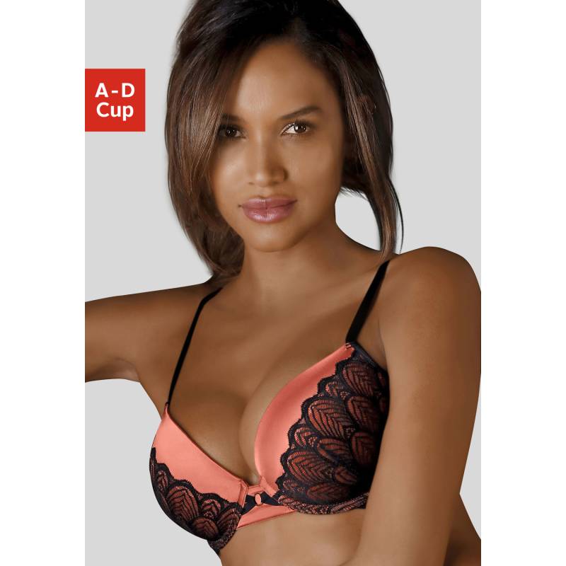 LASCANA Push-up-BH Damen schwarz-kupfer Gr.70B von Lascana