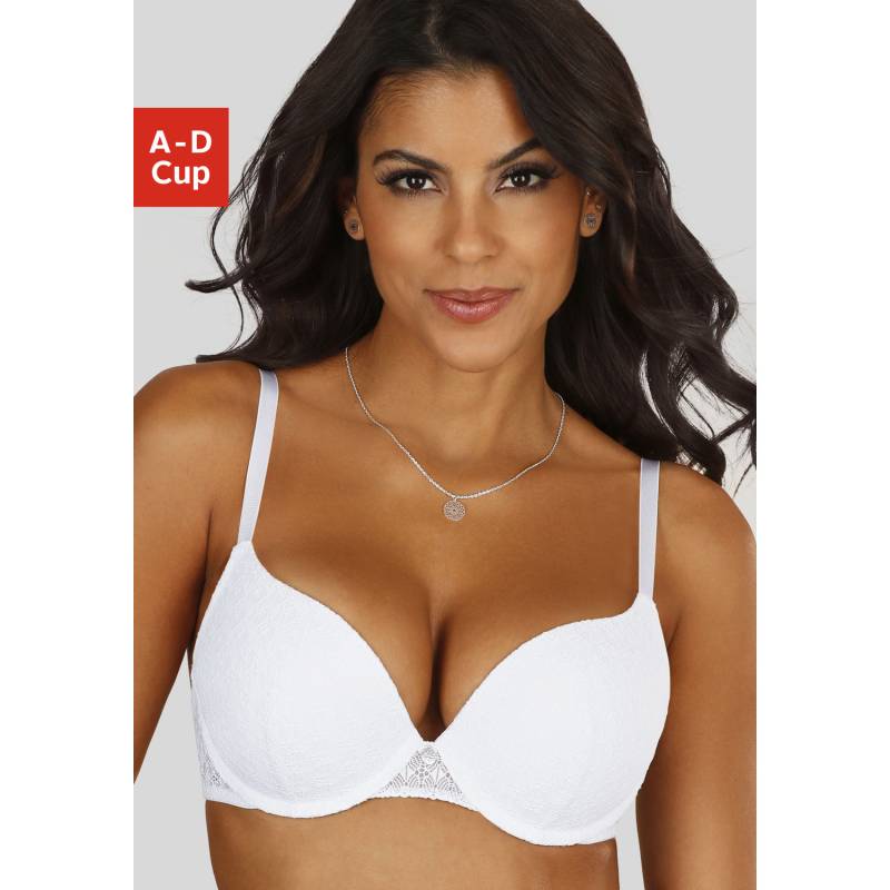 LASCANA Push-up-BH Damen weiß Gr.80D von Lascana