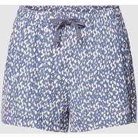 LASCANA Pyjama-Shorts mit Allover-Muster Modell 'Cozy Dreams' in Blau, Größe 32-34 von Lascana