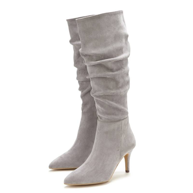 LASCANA Reißverschlussstiefel Damen grau Gr.38 von Lascana