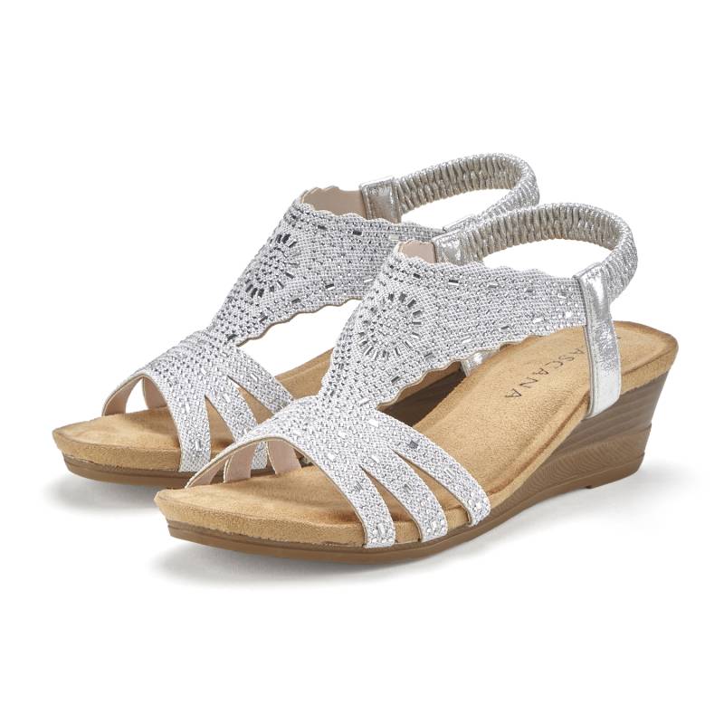 LASCANA Sandalette Damen silberfarben Gr.36 von Lascana