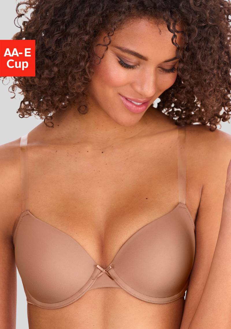LASCANA Schalen-BH "Ela" mit transparenten Trägern, perfect basic mit Bügel, Basic Dessous LASCANA Schalen-BH "Ela" mit transparenten Trägern, perfect basic mit Bügel, Basic Dessous von Lascana
