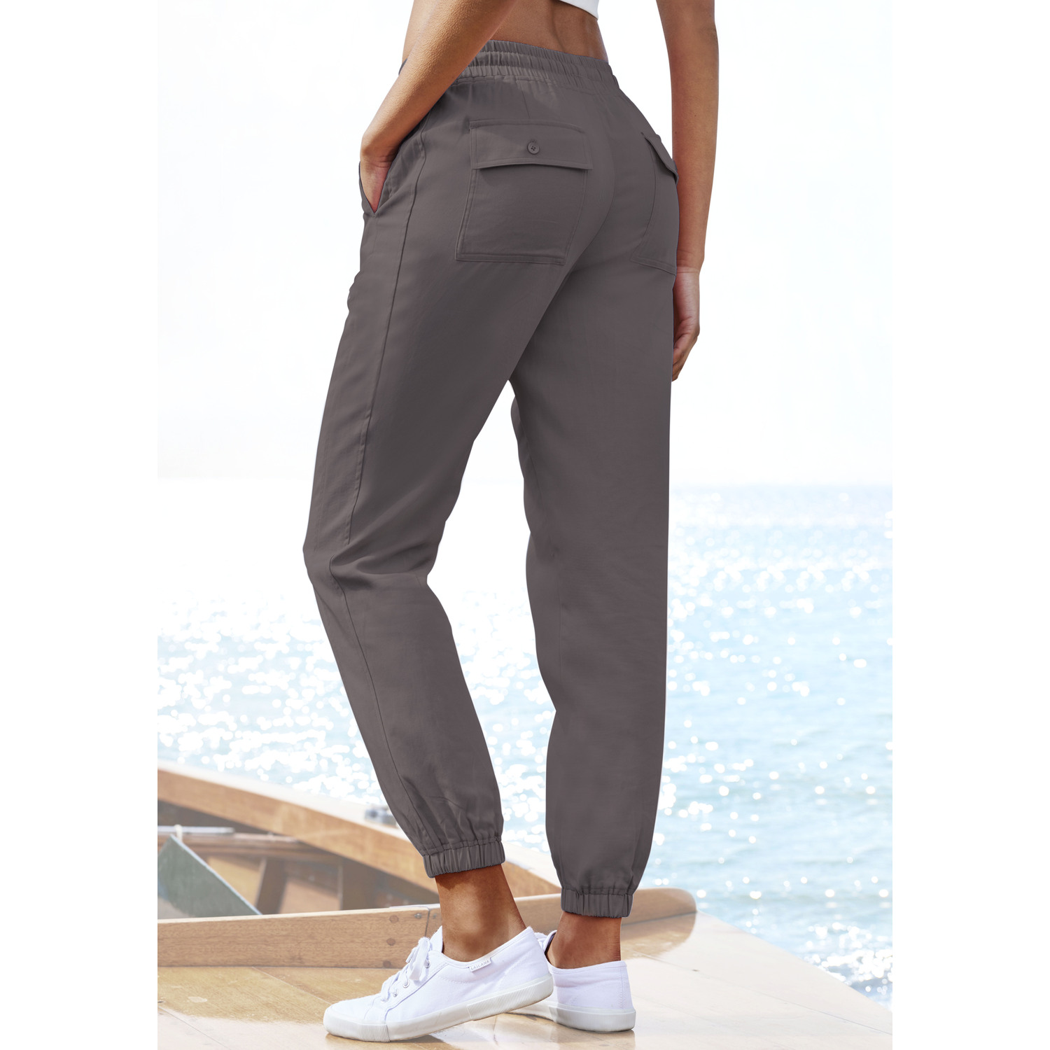 LASCANA Schlupfhose Damen anthrazit Gr.42 von Lascana