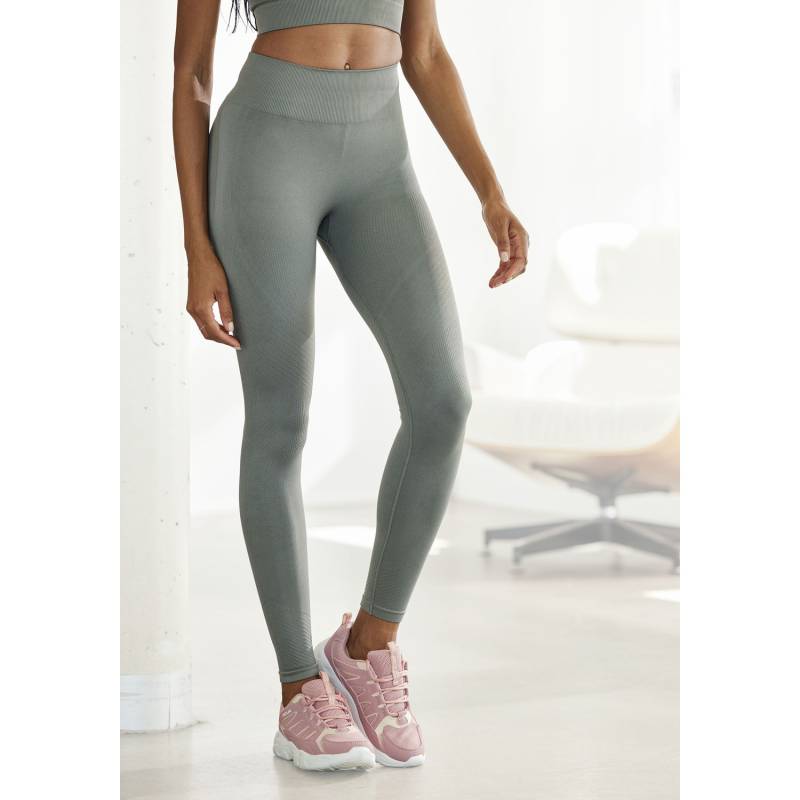 LASCANA Seamless Leggings Damen grün Gr.L (44/46) von Lascana