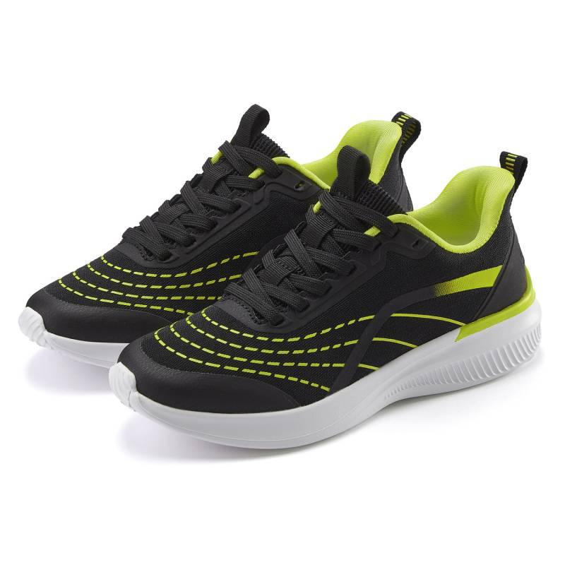 LASCANA Sneaker Damen schwarz/lime Gr.38 von Lascana