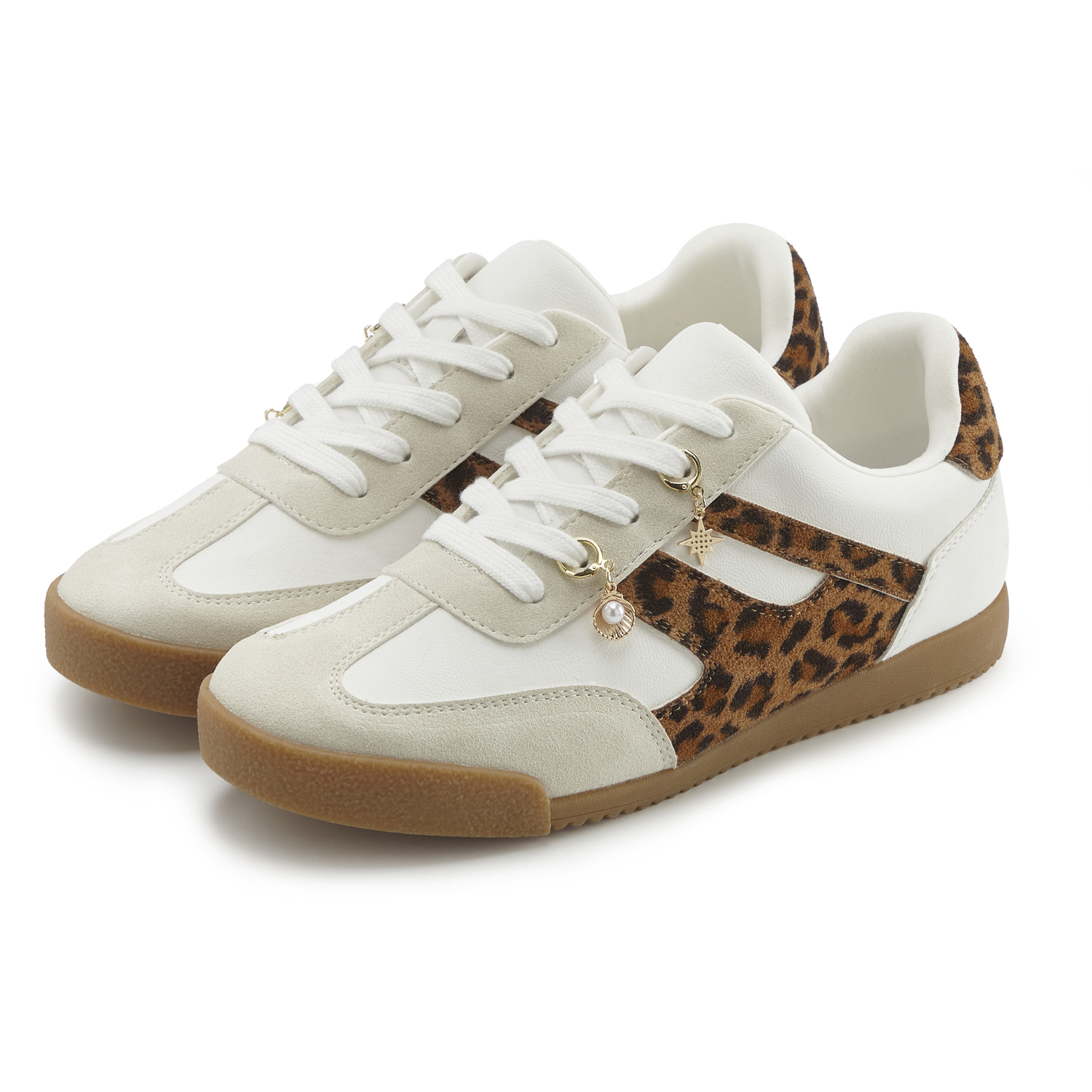 LASCANA Sneaker Damen weiß/leo Gr.37 von Lascana