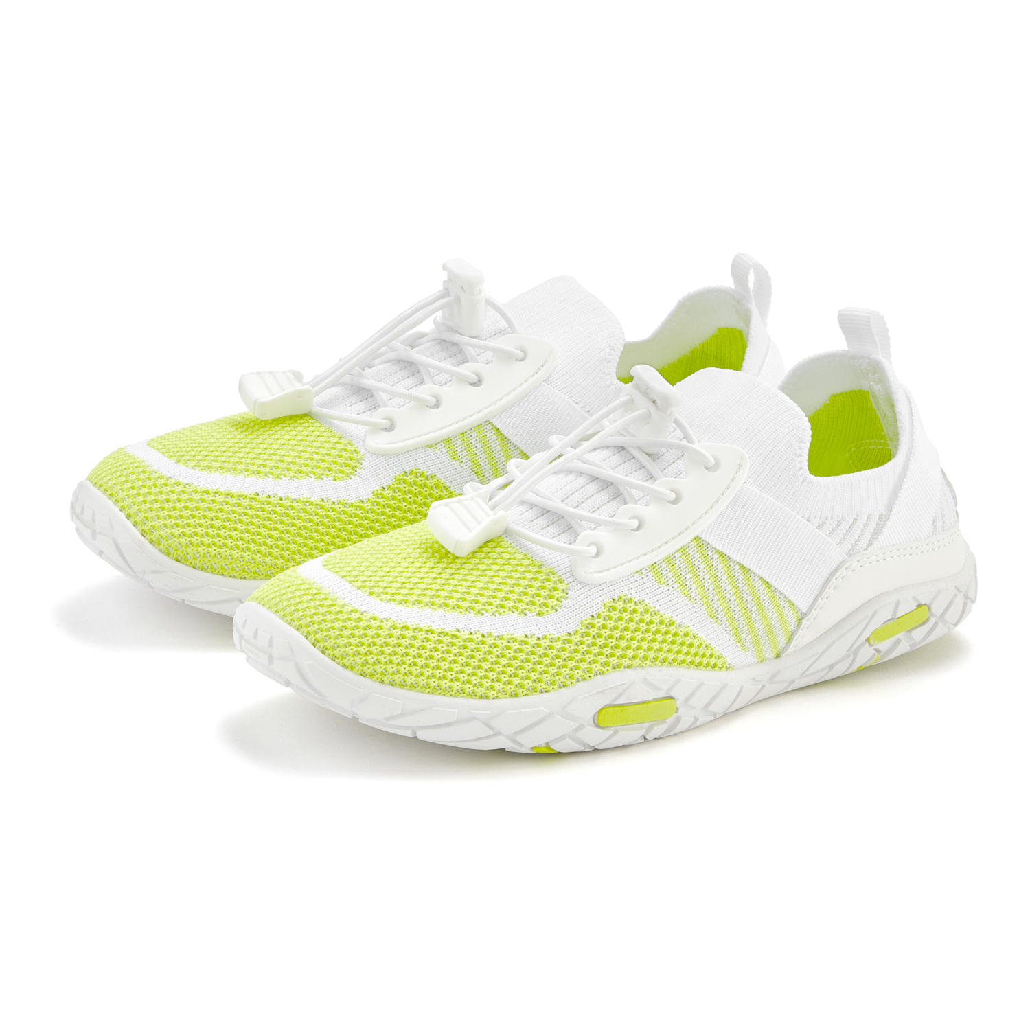 LASCANA Sneaker Damen weiß/lime Gr.38 von Lascana