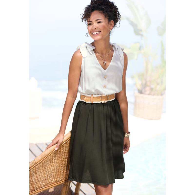 LASCANA Sommerkleid Damen creme-khaki Gr.38 von Lascana