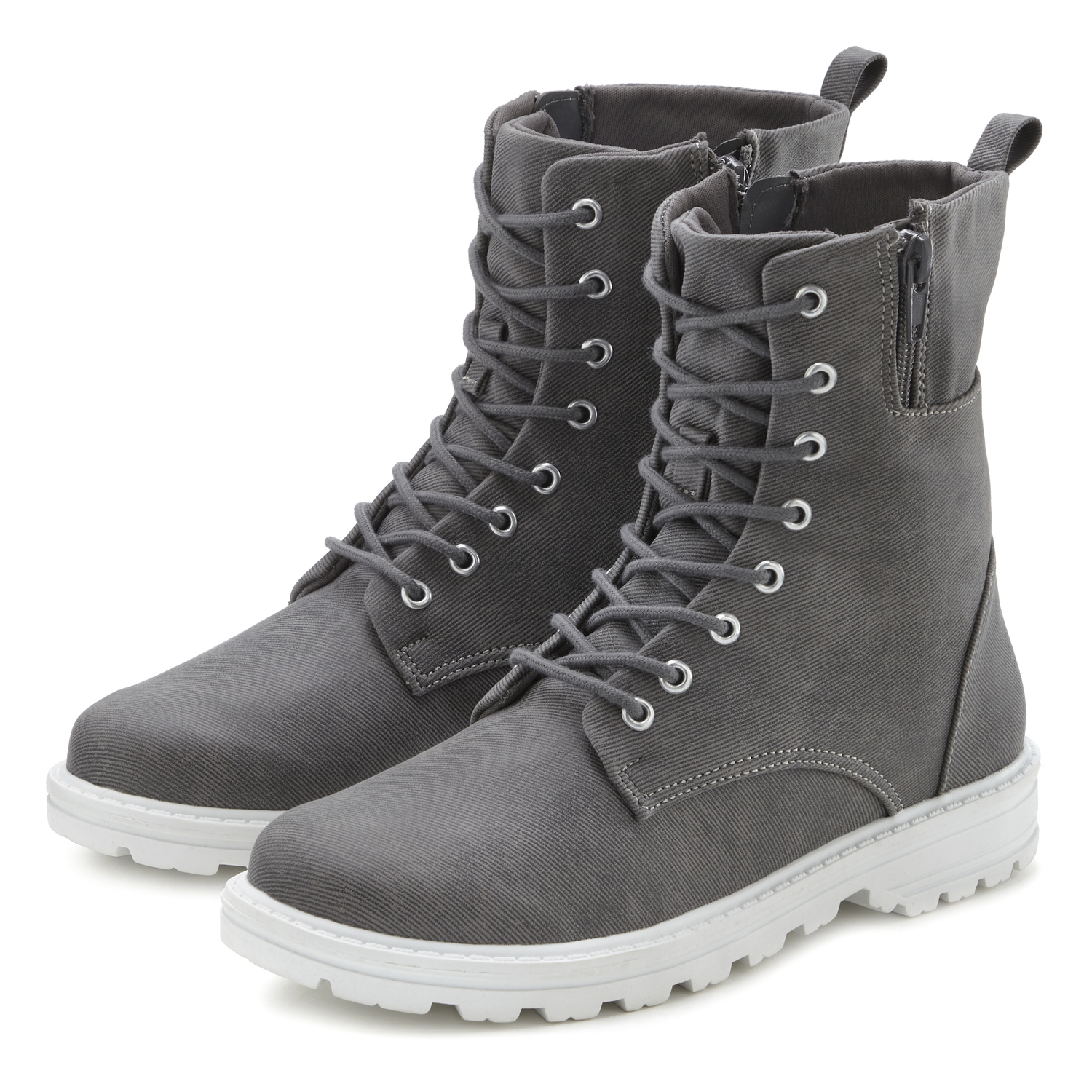 LASCANA Schnürstiefelette Damen grau Gr.41 von Lascana