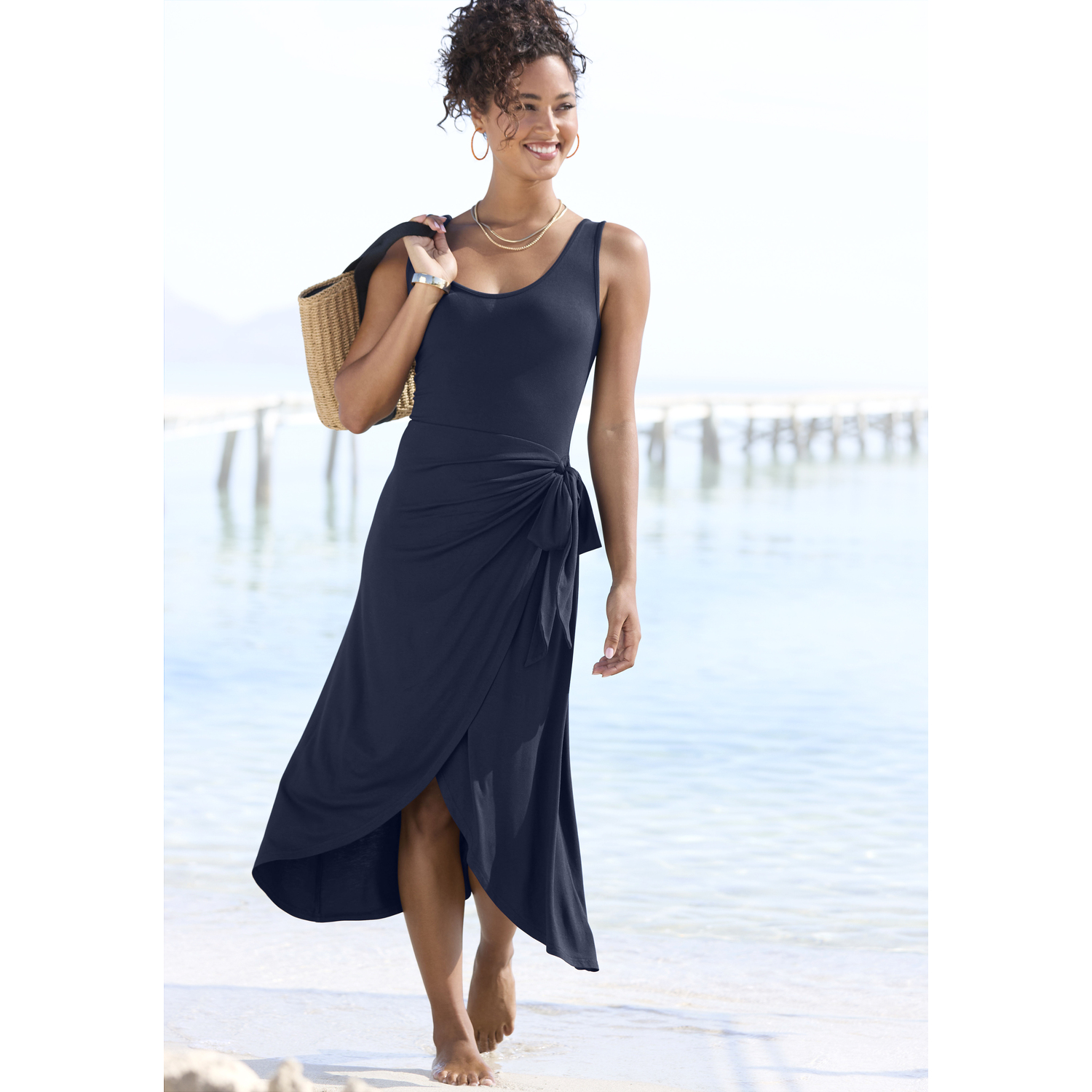 LASCANA Strandkleid Damen marine Gr.34 von Lascana