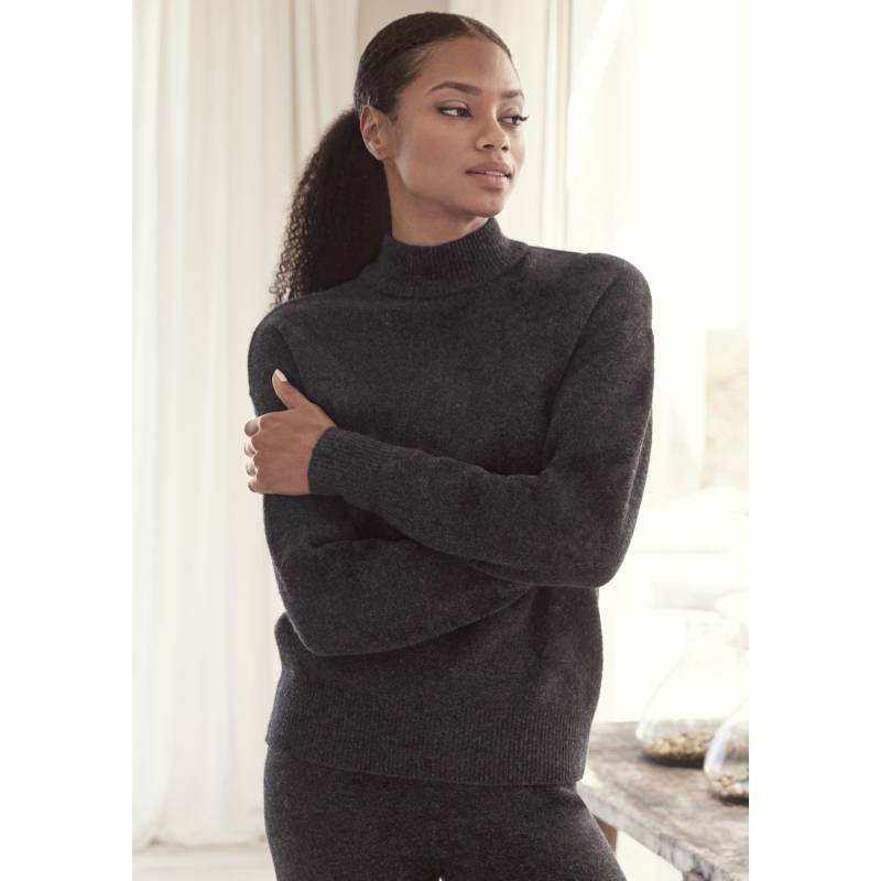 LASCANA Strickpullover Damen Anthrazit Gr.48/50 von Lascana