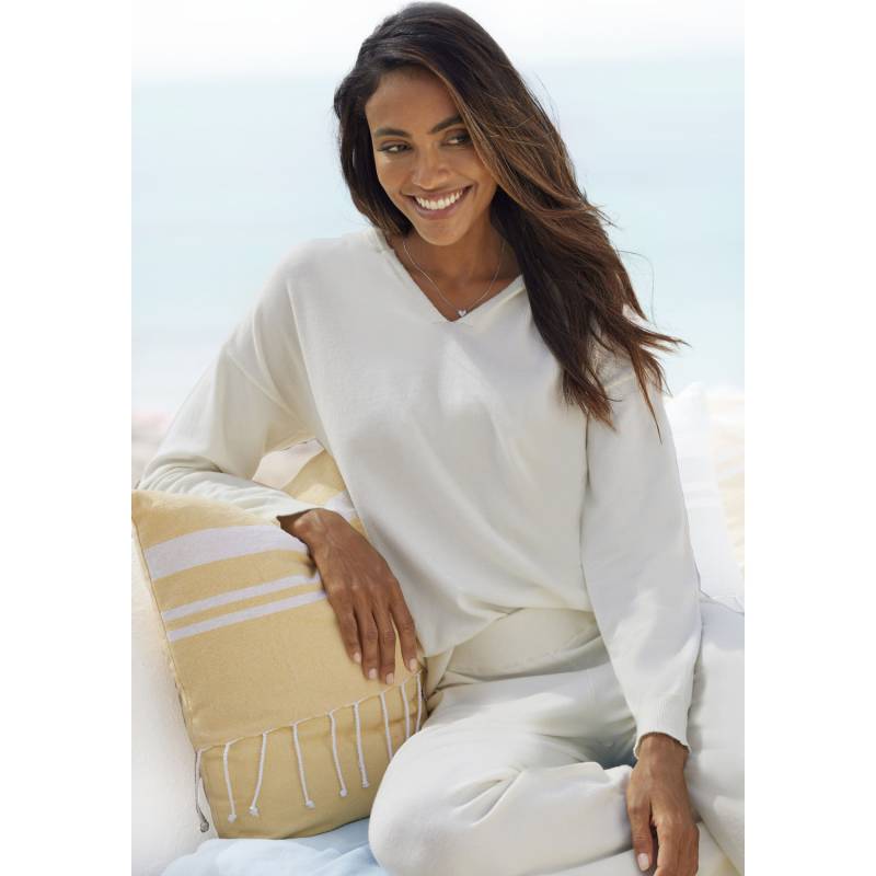 LASCANA Strickpullover Damen cream Gr.32/34 von Lascana